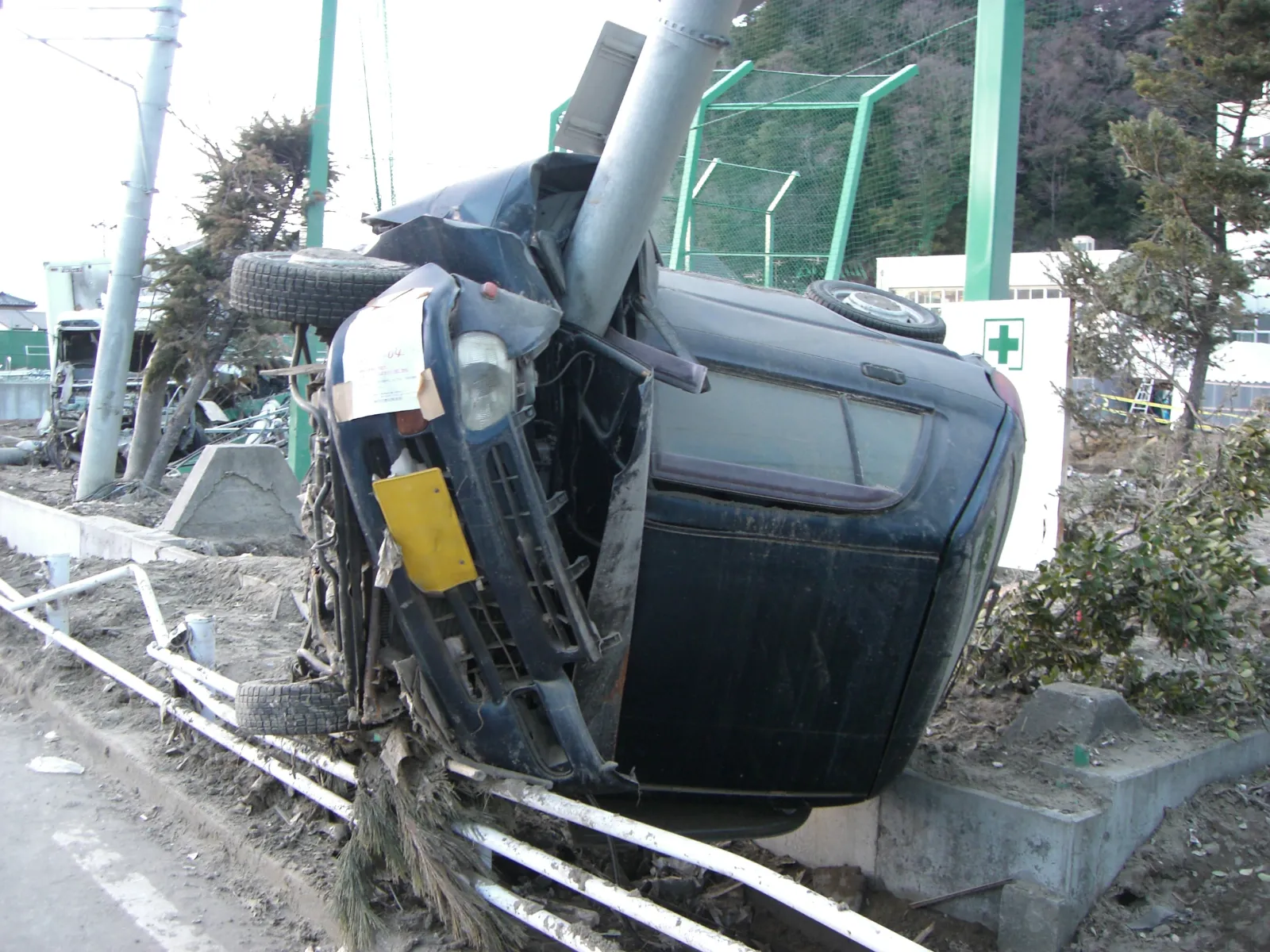 被災した車両